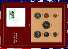 Coin Sets of All Nations Tuvalu 1985 UNC $1,50,20,10,5,2,1 cents 24SE84