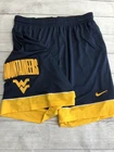 West Virginia Mountaineers Shorts Mens 2XL Blue NCAA Basketball Nike Dri Fit