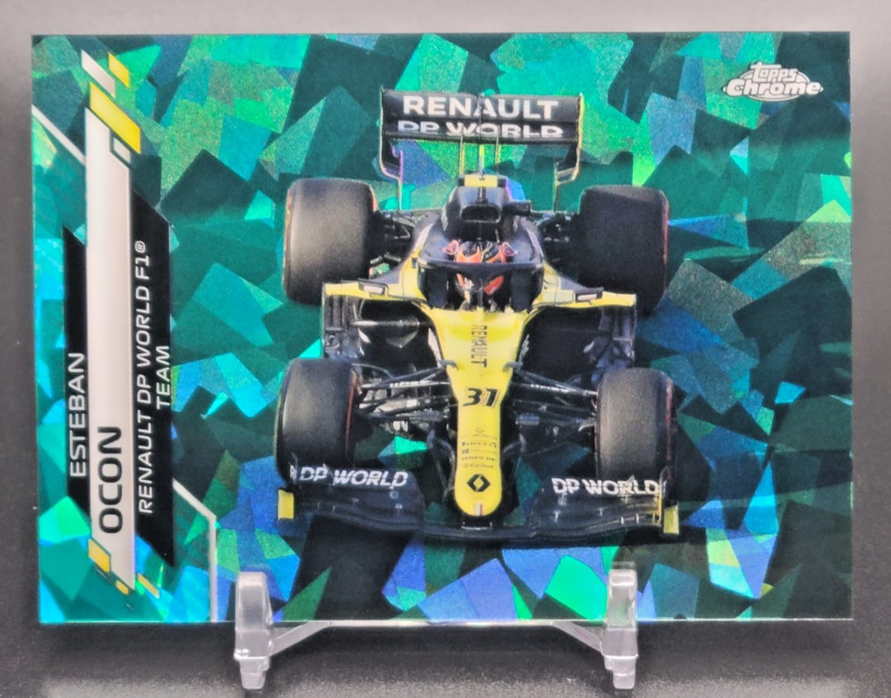 2020 Topps Chrome Sapphire Formula 1 F1 Esteban Ocon Aqua 87/99 #30 RC