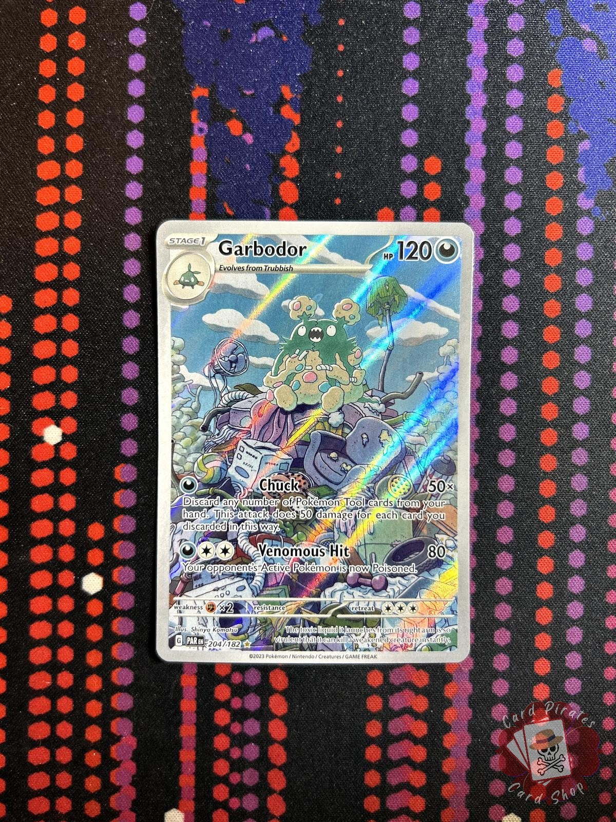 Garbodor 204/182 Illustration Rare Paradox Rift Pokemon Holo Near Mint