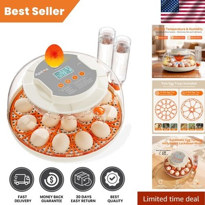 Professional 18 Egg Capacity Incubator with Adjustable Turning & Refill