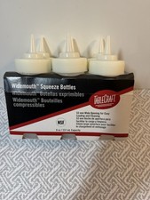 TableCraft Widemouth Squeeze Bottles 8oz 237mL Capacity 6-Pack BPA-Free NSF NEW