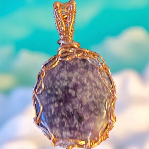 Colgante de diseño - Lepidolita SKU 06248 - Imagen 2 de 4