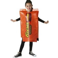 Reese's Taza de Mantequilla de Maní Halloween Disfraz Túnica Caramelo Chocolate OS 6+ Niños