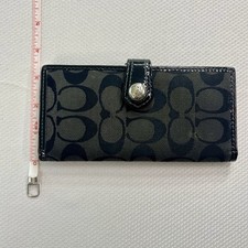 Vintage COACH Signature SOHO Bifold Wallet Change Purse Card Case BLACK