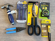 Kobalt Stanley Tool Lot 22pc Bit Set Hammer Snips Tape Quickpoint Channellock Kobalt Stanley Tool Lot 22pc Bit Set Hammer Snips Tape Quickpoint Channellock
