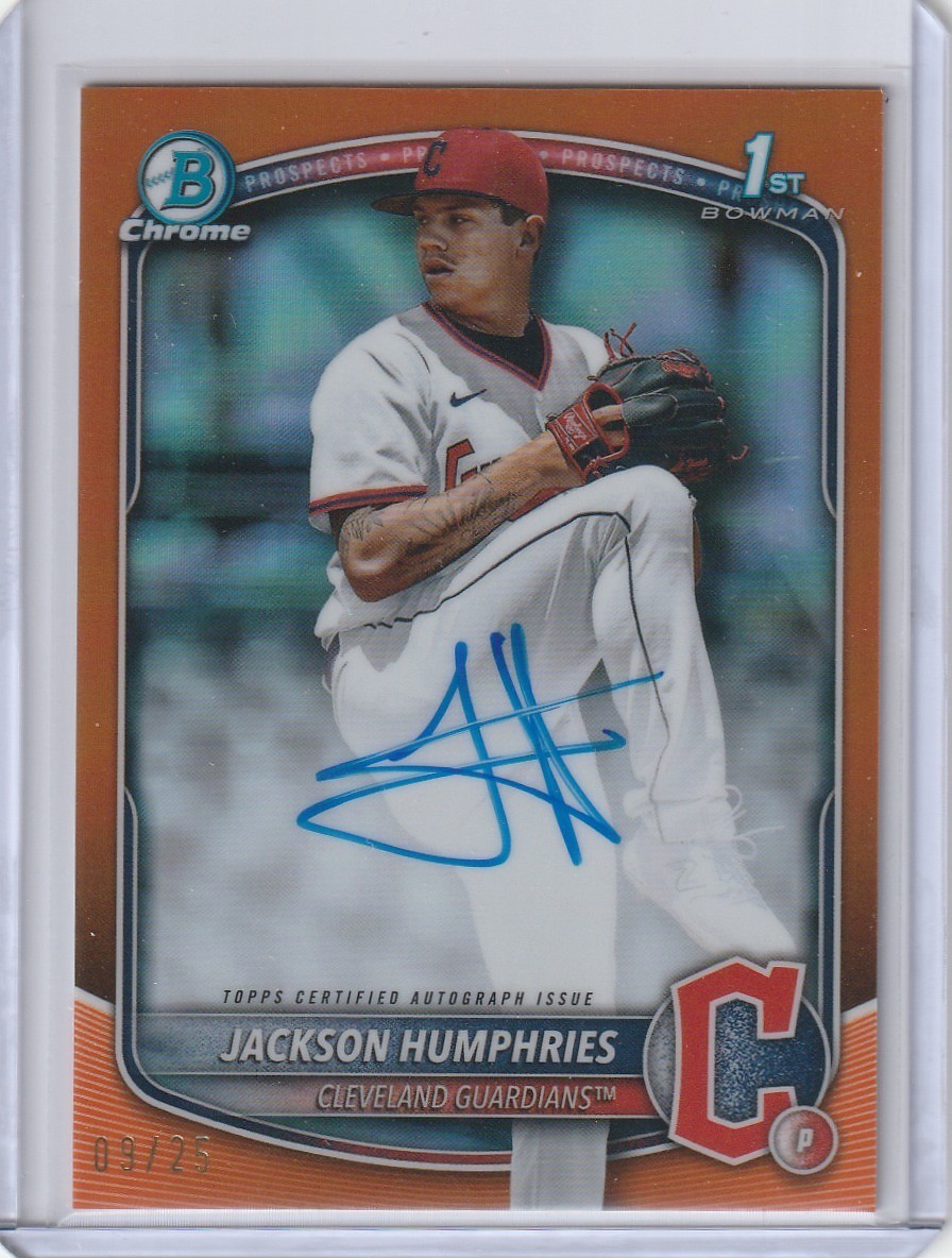2025 Bowman Baseball Chrome Orange 1st Bowman Auto Jackson Humphries /25