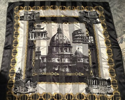 Beautiful Scarf with Scenes of Italy, Large