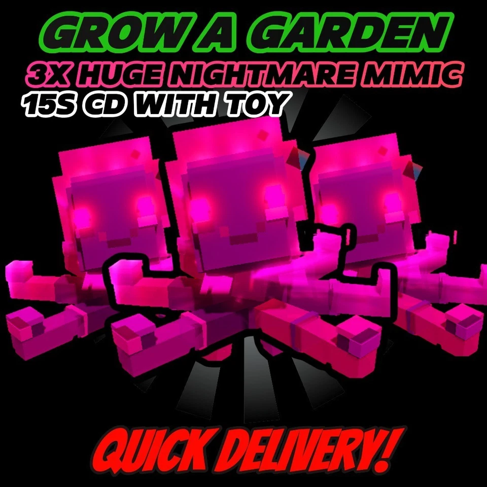 🔥🐙 3x 60KG+ NIGHTMARE MIMIC OCTOPUS (15s cd with toy)🐙🔥GROW A GARDEN⚡💸