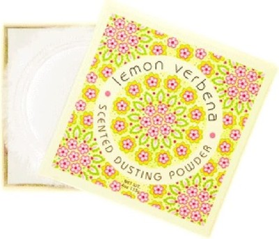 LEMON VERBENA Dusting Powder, After-Bath Body Powder, 4 oz. with Skin Duster