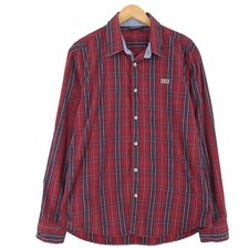 Napapijri Mens Shirt Plaid Cotton Button Up Casual Everyday Classic In6 Size XL