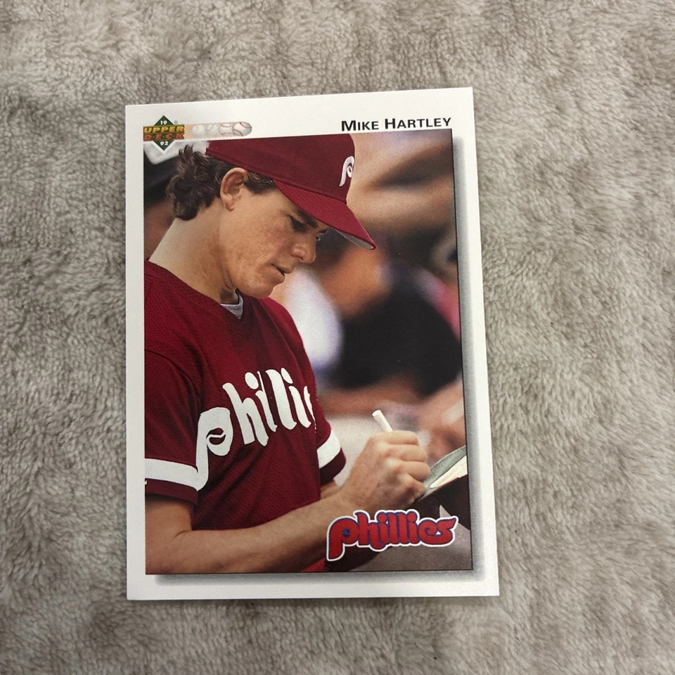 1992 Upper Deck #613 Mike Hartley - Philadelphia Phillies Baseball Card - Image 2 of 2