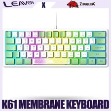 ZIYOULANG K61 UK Layout 60% Gaming Membrane Keyboard Wired 61 Keys RGB