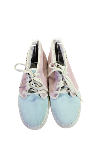 Vans x Marc Jacobs Para Hombres Gamuza Parte Superior Alta Bloques de Color Tenis Rosa Azul Talla 8 - Imagen 2 de 4