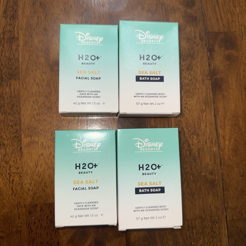 Disney Resort H2O + Beauty Sea Salt Facial Soap X2 and Sea Salt Bath Soap X2