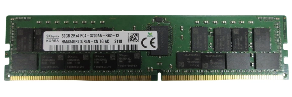 SK Hynix 32GB 2RX4 PC4-3200AA DDR4 ECC REG Server Memory RAM - HMA84GR7DJR4N-XN - Image 2 of 4