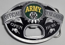 US Army Tailgater Bottle Opener Belt Buckle - USA Made - NEW - FREE Shipping