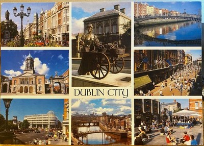 Irish PC DUBLIN City Ireland Multiview Molly Malone TCD John Hinde 2/D5-B 2001