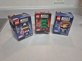 Lego Brickheadz 41589 Captain America, 41591, 41592 Hulk Sealed (Minimal Damage)
