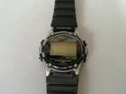 Vintage Timex Atlantis 100 Indiglo Digital Watch Black WR100 Chronograph - READ