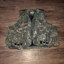Cabela's Camo Fleece Vest Mens Large Hunting Jacket Outdoor Zip Pockets Hiking
