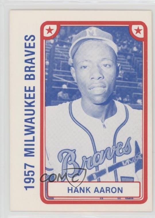 1980 TCMA 1957 Milwaukee Braves Hank Aaron #1980-032 HOF 9ca