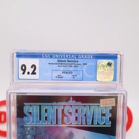NES Nintendo Game SILENT SERVICE - CGC GRADED 9.2 A! NEW & Factory Sealed!