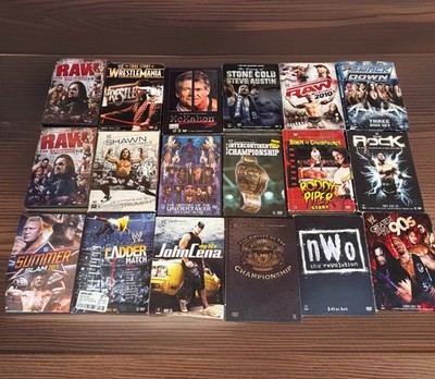 WWE DVD Box Set Lot Of 18 John Cena, The Rock, Undertaker, NWO, Roddy Piper