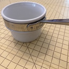 All-Clad Ceramic Double Boiler Insert White Porcelain Fits 2 Qt Saucepan Pot