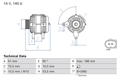 BOSCH 0 986 084 680 Generator für BMW