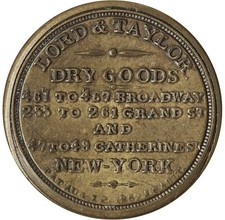 EP-20 ,  1¢ Lord & Taylor, 1862 Encased Postage, Extremely Fine