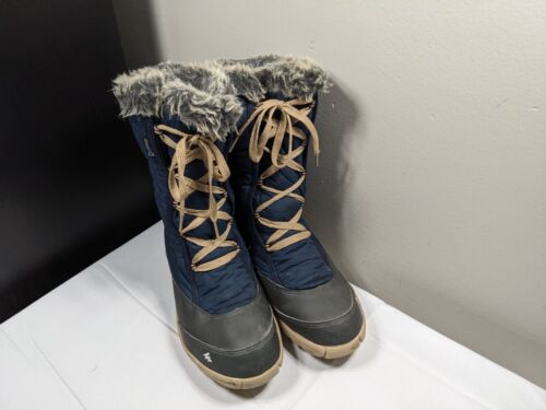 Quechua Decathlon Winter Snow Boots Womens US 9 Blue / White - Picture 1 of 8