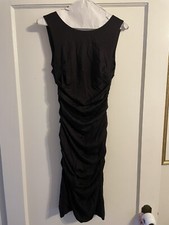 Dolce & Gabbana Women’s Size 38 Sleeveless Ruched Body Con Dress Black