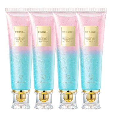 1-5PCS UTOGRU Niacinamide Whitening Toothpaste for Radiant White Teeth Care 100G