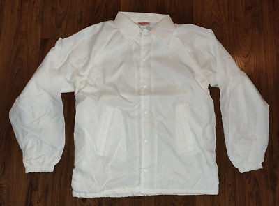 NEW OLD STOCK Hartwell Made in USA Solid White Snap Jacket Medium M 38-40 NEW