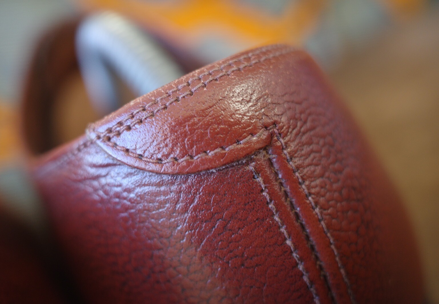 SANDERS & SANDERS ‘RUSHDEN’ OXFORD OFFICERS CAP TOE VINTAGE BROWN MENS