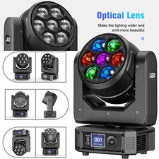 350W Moving Head Light RGBW Stage Lighting LED DMX Beam Disco DJ Party w/Zoom