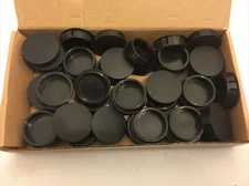 Qty. 40- Heyco DP-1375 Nylon Hole Plugs #2753 Black 1-3/8" Snap-in Knockout Cap