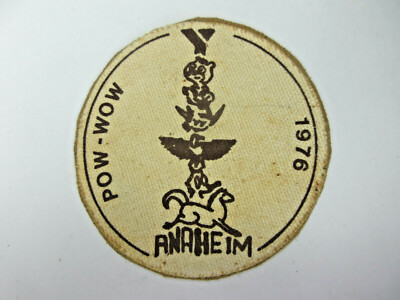 1970's YMCA Indian Guide Y-Guides patch Anaheim CA Pow-Wow 1976 totem pole