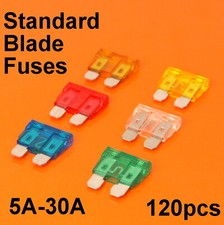 Quality 120pc Standard Blade Fuses For Car Van Bike Fuse 5A 10A 15A 20A 25A 30A