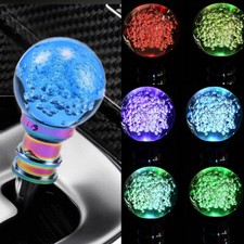 Multicolor Blue Ball Shift Knob Universal Car Bubble Led Light Gearsticks Knob