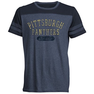 Camp David NCAA Pittsburgh Panthers Men's Crew Neck Tee with Sleeve Stripes, ...
