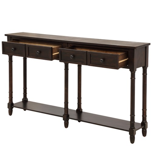 For Living Room Console Sofa Table w/2 Drawers, Bottom Shelf - Easy Assembly - Picture 10 of 14