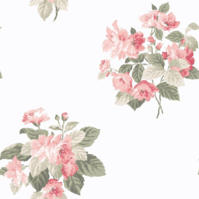 G78499 - Secret Garden Classic Bouquet Pink, Sage green, Galerie Wallpaper