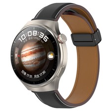 20/22mm Leather Watch Strap with Folding Buckle For Huawei/Amazfit Series Watch