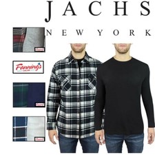 Jachs Men  s Brawny Flannel  Thermal 2-pack D35