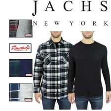 Jachs Men’s Brawny Flannel + Thermal  2-pack D35