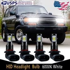 For Toyota Land Cruiser 1991-1997 4x Front Led Headlight Bulbs High Low Beam Hkb