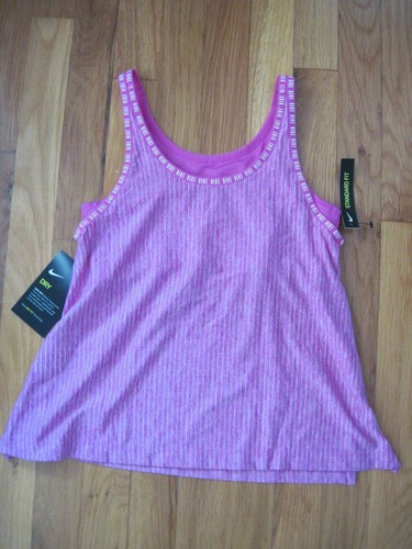 NIKE Girls Dri-Fit 2 in 1 Bra Training Tank - Fuchsia Hyper Blue - NWT - Picture 5 of 5