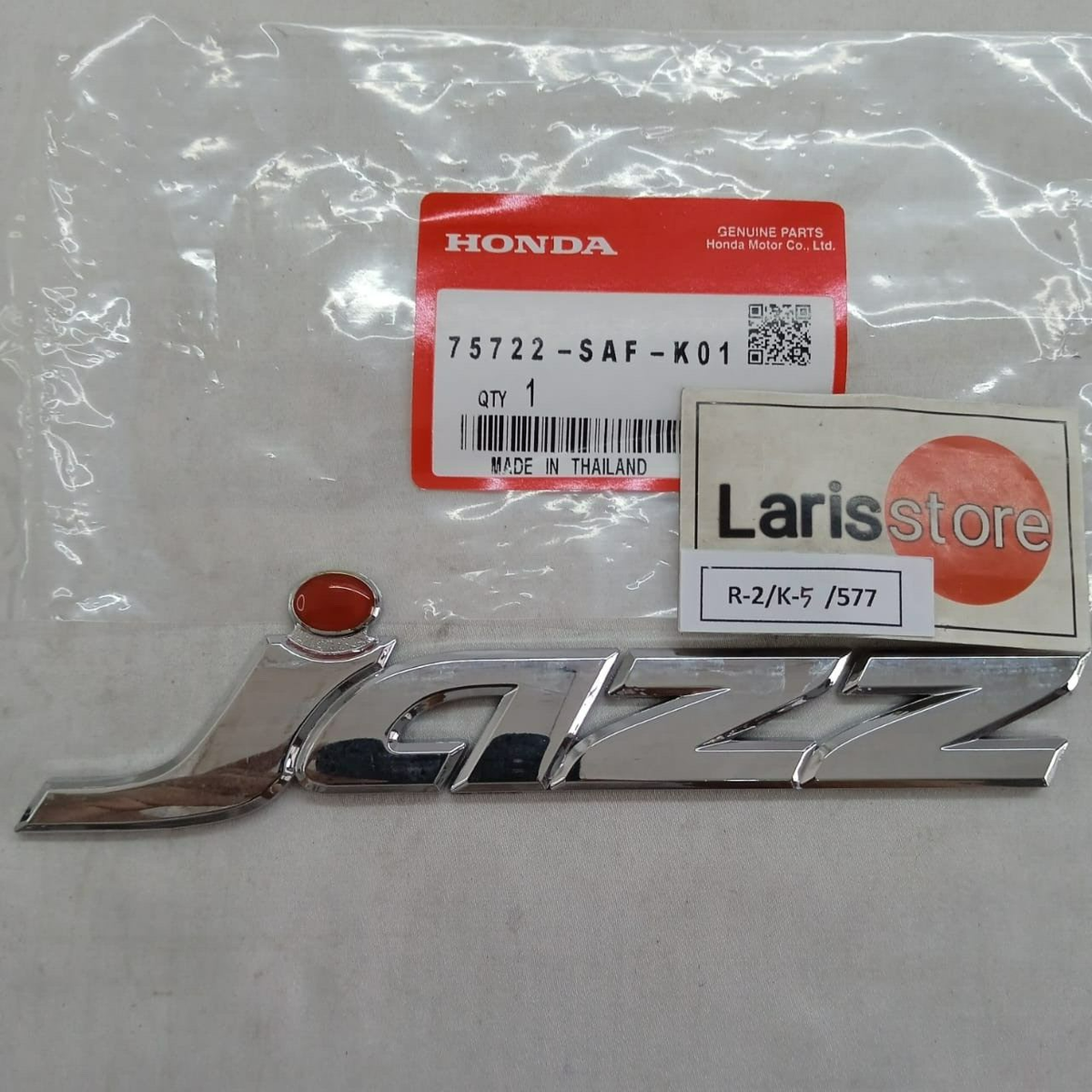 Honda Jazz GD1 GD2 GD3 GD4 GD5 GE3 Red Dot Emblem Chrome Rear